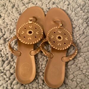 Jack Rogers Gold Jelly Sandals